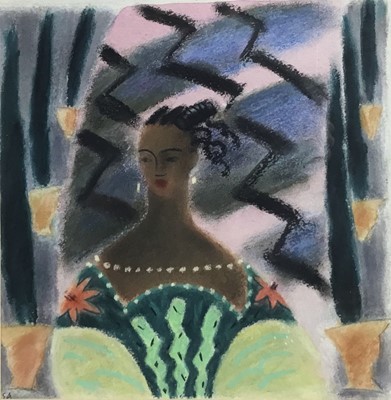 Lot 190 - Sybil Anderson (contemporary) watercolour and pastel, figure study