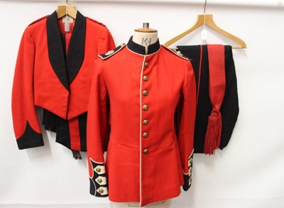 Lot 679 - Edwardian Royal Marine Light Infantry Captain's jacket together with trousers dated 1906 and a 1930's Royal Corps of Signals Mess Dress jacket and trousers, dated 1935