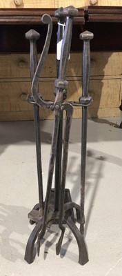 Lot 999 - Iron fireside companion set