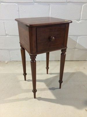 Lot 1006 - Victorian mahogany pot cupboard on turned legs