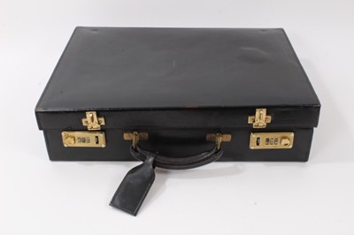 Lot 2088 - Swaine & Adeney black leather briefcase.