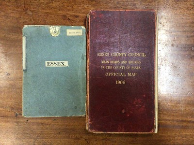 Lot 219 - 1821 folding map of Essex and 1906 official map