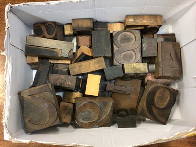 Lot 224 - Approx 45 wooden printers blocks