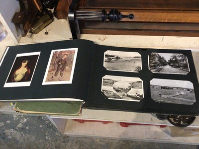 Lot 161 - Two albums of postcards including topographical, approximately 200