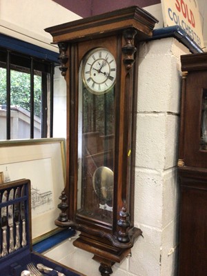 Lot 155 - Two Vienna style wall clocks