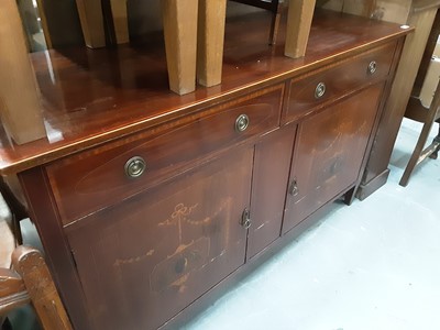 Lot 959 - Edwardian mahogany side board