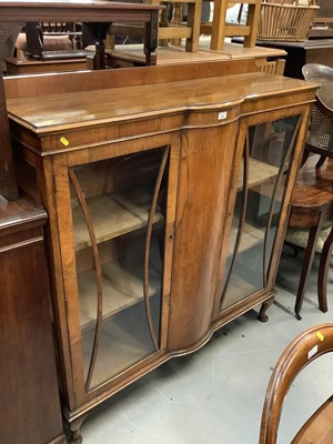 Lot 960 - 1930's glazed walnut display cabinet