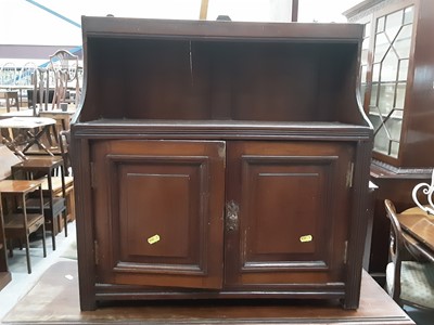 Lot 1105 - Edwardian hanging mahogany cabinet