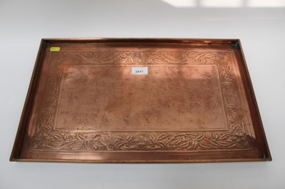 Lot 2417 - Arts and Crafts Keswick School of industrial arts copper tray
