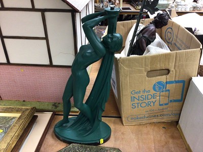 Lot 271 - Art Deco style plaster table lamp