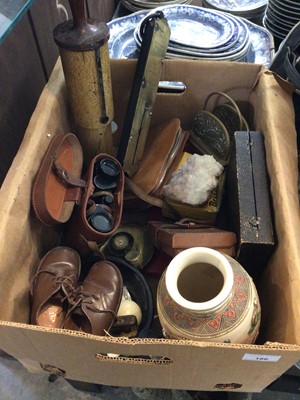 Lot 186 - Binoculars, calculator, games counters and sundries