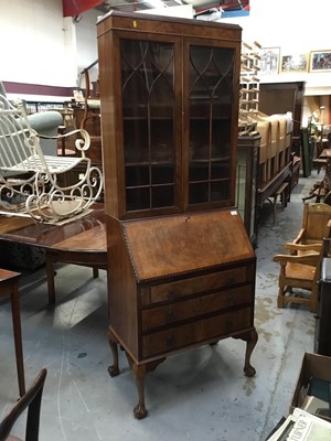 Lot 881 - 1939s Queen Anne-style Bureau bookcase