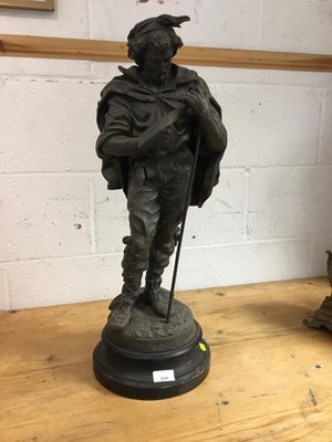 Lot 306 - Victorian spelter figure- 65cm high