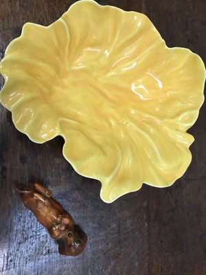 Lot 196 - Royal Copenhagen dish and a Karl Ens Dauschund (2)