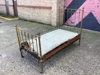 Lot 1388 - Victorian brass single bed