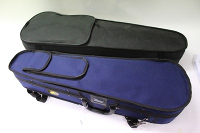 Lot 2646 - Two modern students violins