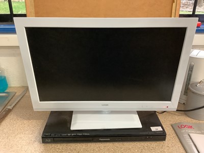Lot 22 - Panasonic Blu ray player & Logik TV