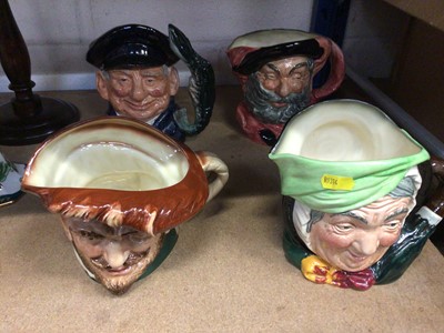 Lot 39 - Four Royal Doulton character jugs - Drake, Sarey Gamp, Falstaff and Lobster Man