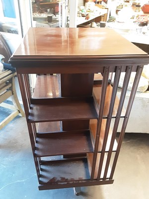 Lot 1112 - Edwardian revolving bookcase