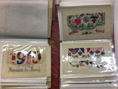 Lot 1399 - Album of First World war silk postcards
