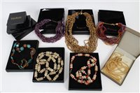 Lot 3321 - Large quantity of costume bead necklaces -...