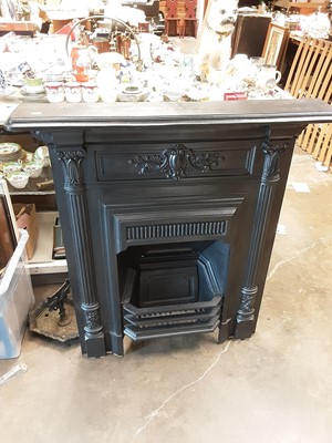 Lot 1177 - Cast iron fireplace, 92cm wide, 102.5cm high