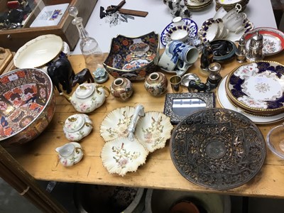 Lot 319 - Imari bowls ,decorated china and glass and ornaments