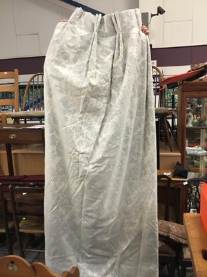 Lot 337 - Pair good quality interlined linen curtains  approx 83 inch drop and 50 inch width at top