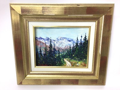 Lot 162 - Joseph Hassler oil on board Swiss Alpine Scene dated 1971