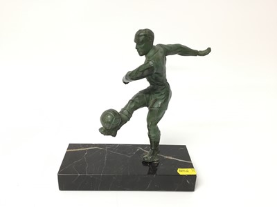 Lot 48 - Spelter Footballer figure