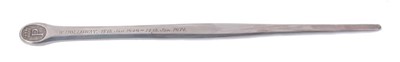Lot 4 - H.R.H.The Duke of Edinburgh, fine presentation silver letter opener with cast crowned P ciphers to swollen end, engraved on tapering body ' W.Holloway, 15th Jan.1949-14th Jan.1974 ' ( H.M. London 1...