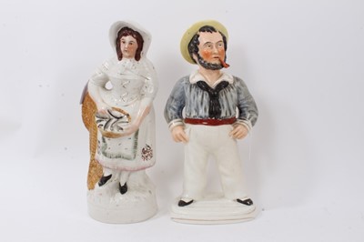 Lot 1189 - Two Staffordshire figures