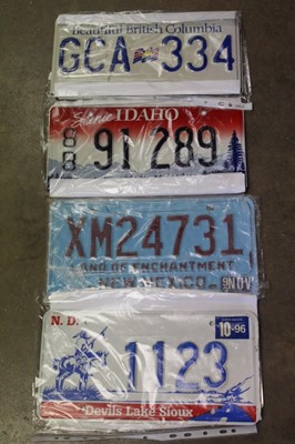 Lot 2034 - Collection of 20 American Pressed metal licence / number plates