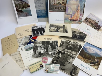 Lot 20 - The Royal Visits to Canada by T.R.H. Princess Elizabeth and The Duke of Edinburgh 1951 and 1954 (when Queen) fascinating group of ephemera belonging to the Duke's Page Mr William Holloway includi...