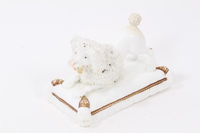 Lot 314 - Minton begging poodle, circa 1840