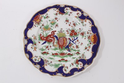Lot 177 - A Chamberlain's Worcester Jabberwocky pattern plate, circa 1840