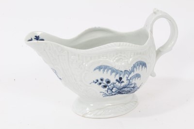 Lot 208 - Pennington Liverpool blue and white sauceboat, circa 1780