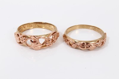 Lot 104 - Two Clogau 9ct gold Tree of Life rings