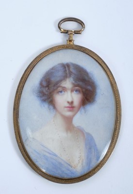 Lot 69 - Mabel Hobson Hankey (1867-1943) portrait miniature on ivory
