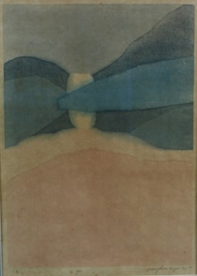 Lot 1276 - Jerry Kwan, woodblock print titled Yes, signed, numbered 6/10 and dated 14th June 1972