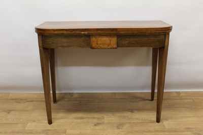 Lot 1466 - Regency inlaid card table