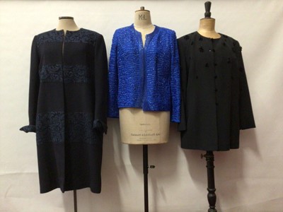 Lot 2123 - Designer Tomsz Starjewski clothing, evening and occassions wear including beaded dresses, dress suits and jackets ,with ruffles, feathers etc.