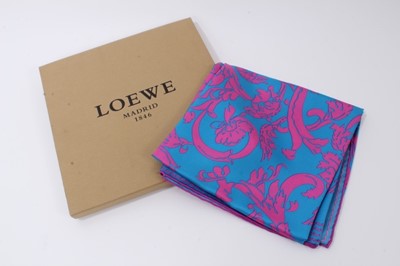 Lot 2129 - Loewe Silk Scarf in original box, Loewe Madrid 1846.