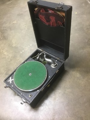 Lot 2209 - Vintage portable gramophone in case