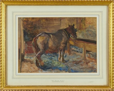 Lot 922 - *Sir Alfred Munnings watercolour - "The Willing Slave", signed and dated 1905, in glazed gilt frame
