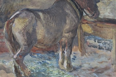 Lot 922 - *Sir Alfred Munnings watercolour - "The Willing Slave", signed and dated 1905, in glazed gilt frame