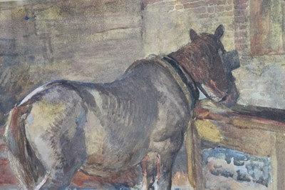 Lot 922 - *Sir Alfred Munnings watercolour - "The Willing Slave", signed and dated 1905, in glazed gilt frame