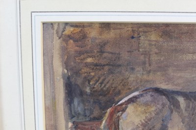 Lot 922 - *Sir Alfred Munnings watercolour - "The Willing Slave", signed and dated 1905, in glazed gilt frame