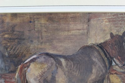 Lot 922 - *Sir Alfred Munnings watercolour - "The Willing Slave", signed and dated 1905, in glazed gilt frame