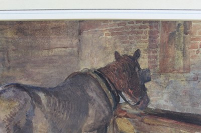 Lot 922 - *Sir Alfred Munnings watercolour - "The Willing Slave", signed and dated 1905, in glazed gilt frame